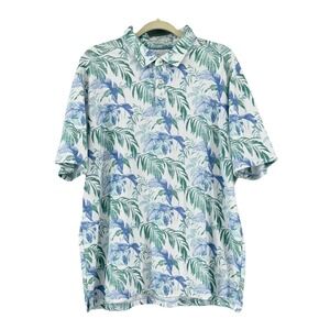Men's Tommy Bahama Hawaiian Floral Polo Shirt Size XL